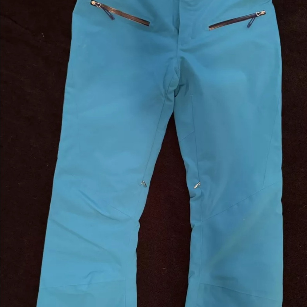 Blue Ski Pants with Zipper Pockets